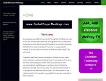 Tablet Screenshot of globalprayermeetings.com